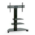 Tygerclaw Double Layers Tv Stand With 37 In. - 60 In. Mounting Bracket - Black LCD8403